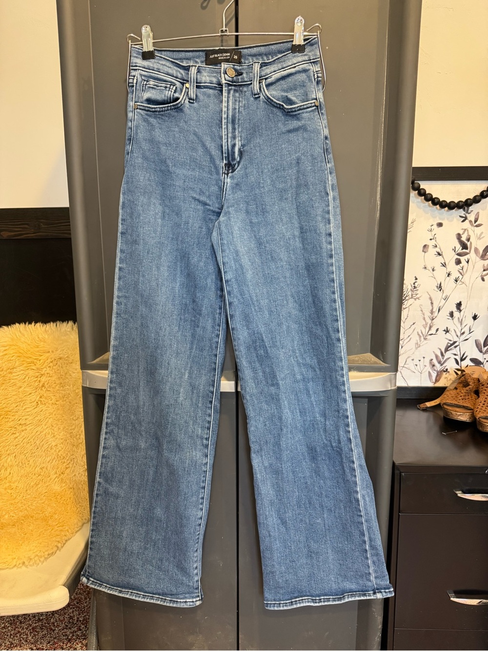 Just Black Light Blue Wide Leg Jeans